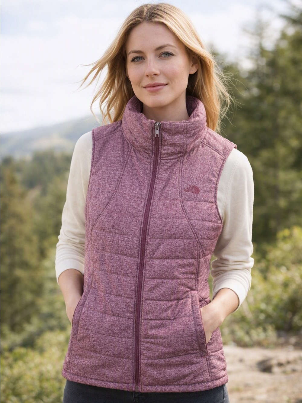 The North Face Women's Quilted Vest — Purple Rose Heather